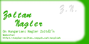 zoltan nagler business card